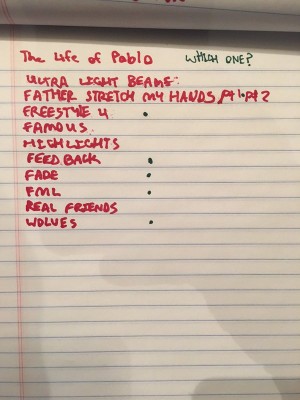 tracklist life of pablo