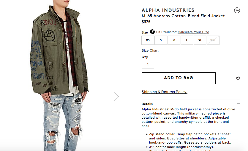 Ein bisschen Antifa-Swag von Alpha Industries – für 375$